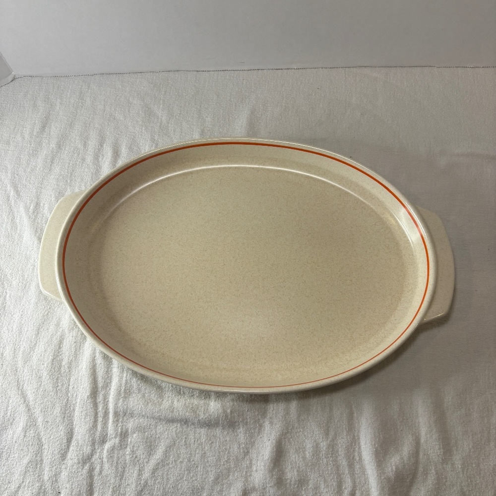 Vintage Lenox Temper Ware Fire Flower 10" x 15" Serving Roaster Platter